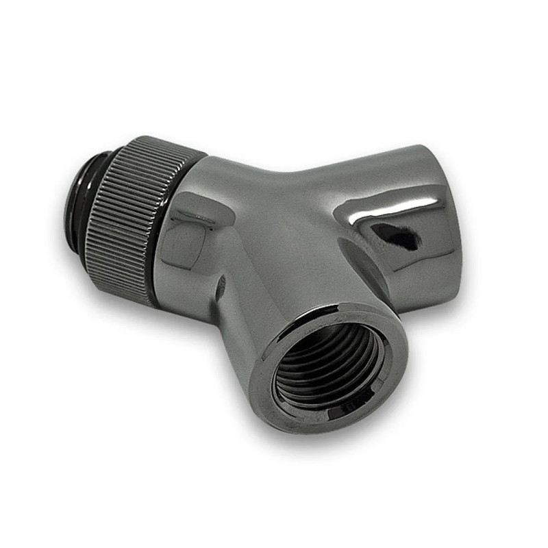 EKWB EK-AF Y-Splitter Rotary 2F-1M G1/4 - Black Nickel - كابل مُقسم
